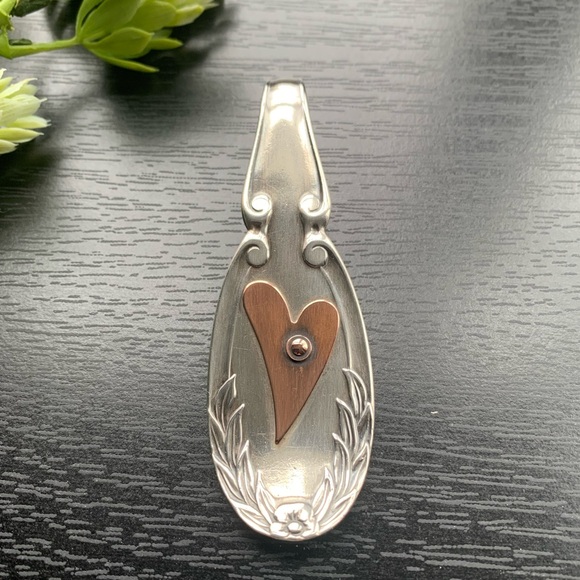 Heart Spoon Pendant Silver Artisan - Picture 1 of 7